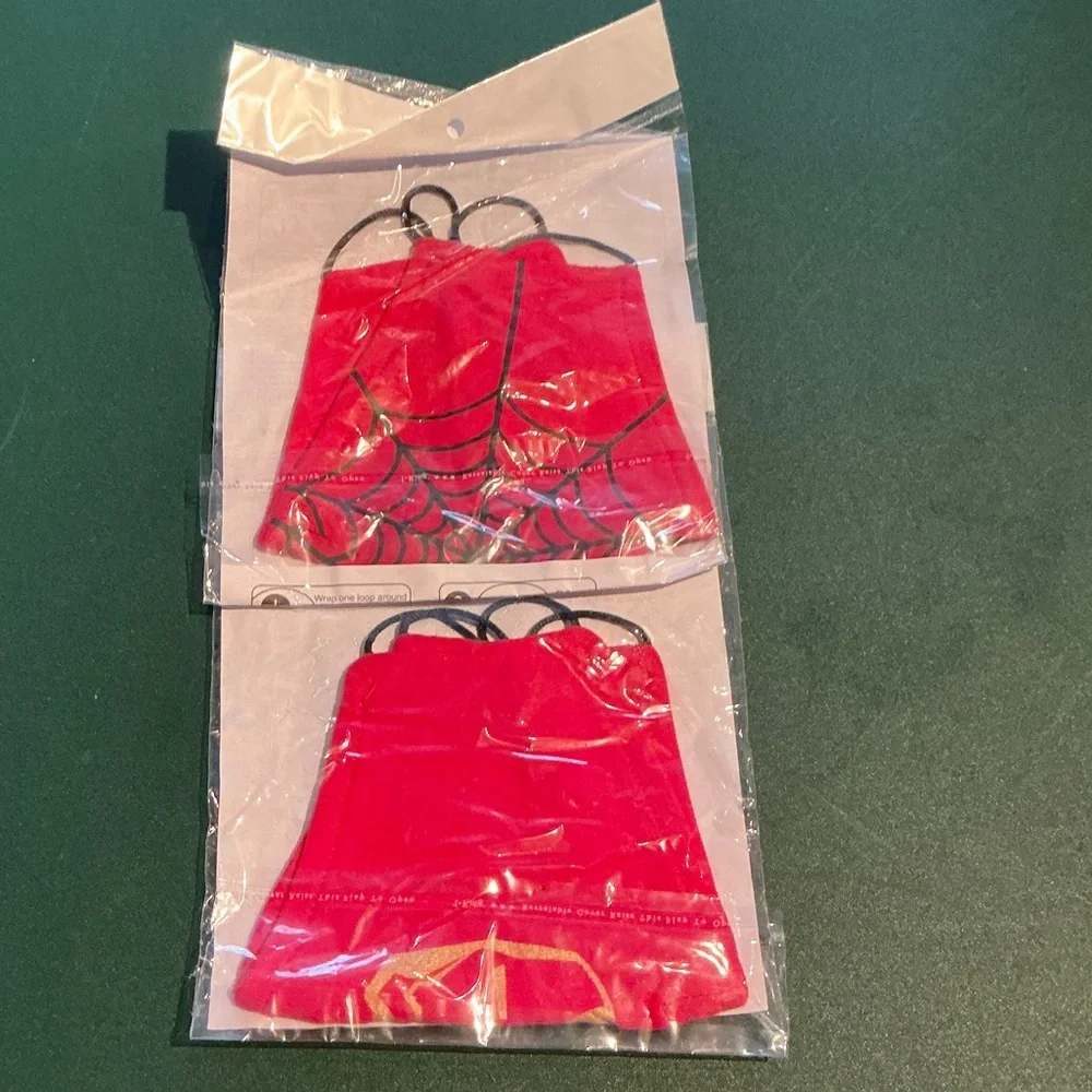 Spider-Man & Iron-Man Face Masks Sealed
